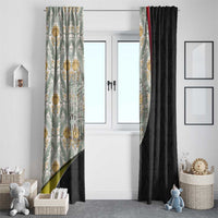 Belgium Window Curtain with Grand Place Brussels Art Nouveau Floral Spirit