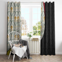 Belgium Window Curtain with Grand Place Brussels Art Nouveau Floral Spirit