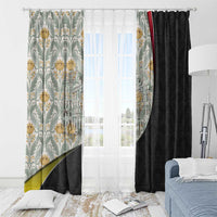 Belgium Window Curtain with Grand Place Brussels Art Nouveau Floral Spirit