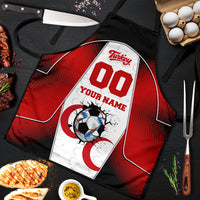 Personalized Turkey Football Grey Wolf Apron Turkish Mascot Soccer Ball Burst