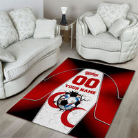 Personalized Turkey Football Grey Wolf Area Rug Turkish Mascot Soccer Ball Burst