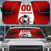 Personalized Turkey Football Grey Wolf Auto Sun Shade Turkish Mascot Soccer Ball Burst