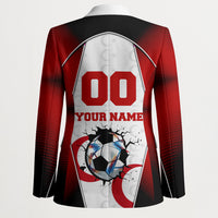 Personalized Turkey Football Grey Wolf Blazer Turkish Mascot Soccer Ball Burst