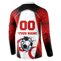 Personalized Turkey Football Grey Wolf Button Sweatshirt Turkish Mascot Soccer Ball Burst