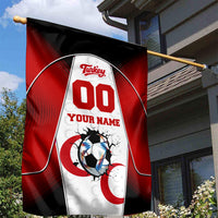 Personalized Turkey Football Grey Wolf Garden Flag Turkish Mascot Soccer Ball Burst