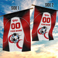 Personalized Turkey Football Grey Wolf Garden Flag Turkish Mascot Soccer Ball Burst