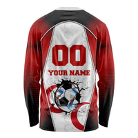Personalized Turkey Football Grey Wolf Long Sleeve Shirt Turkish Mascot Soccer Ball Burst