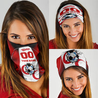 Personalized Turkey Football Grey Wolf Neck Gaiter Turkish Mascot Soccer Ball Burst