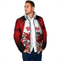 Personalized Turkey Football Grey Wolf Padded Jacket Turkish Mascot Soccer Ball Burst