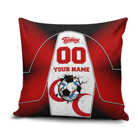 Personalized Turkey Football Grey Wolf Pillow Cover Turkish Mascot Soccer Ball Burst