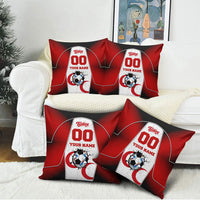 Personalized Turkey Football Grey Wolf Pillow Cover Turkish Mascot Soccer Ball Burst