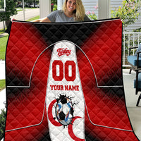 Personalized Turkey Football Grey Wolf Quilt Turkish Mascot Soccer Ball Burst