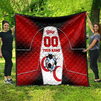 Personalized Turkey Football Grey Wolf Quilt Turkish Mascot Soccer Ball Burst