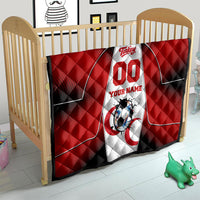 Personalized Turkey Football Grey Wolf Quilt Turkish Mascot Soccer Ball Burst