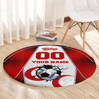 Personalized Turkey Football Grey Wolf Round Carpet Turkish Mascot Soccer Ball Burst