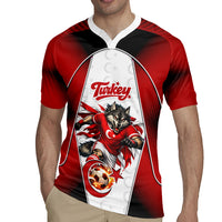 Personalized Turkey Football Grey Wolf Rugby Jersey Turkish Mascot Soccer Ball Burst