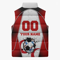 Personalized Turkey Football Grey Wolf Sleeveless Puffer Jacket Turkish Mascot Soccer Ball Burst