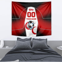 Personalized Turkey Football Grey Wolf Tapestry Turkish Mascot Soccer Ball Burst