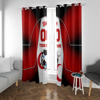 Personalized Turkey Football Grey Wolf Window Curtain Turkish Mascot Soccer Ball Burst