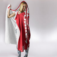 Personalized Turkey Football Hooded Blanket Turkish Flag Grey Wolf Skyline