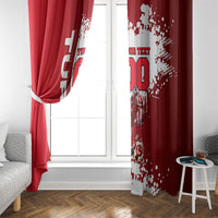 Personalized Turkey Football Window Curtain Turkish Flag Grey Wolf Skyline