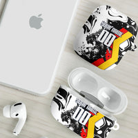 Personalized Germany Football 2026 Eagle Mascot AirPods Case German Flag Heritage - Soccer Ball Burst