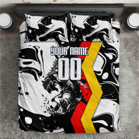 Personalized Germany Football 2026 Eagle Mascot Bedding Set German Flag Heritage - Soccer Ball Burst