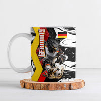 Personalized Germany Football 2026 Eagle Mascot Ceramic Mug German Flag Heritage - Soccer Ball Burst