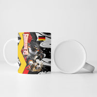 Personalized Germany Football 2026 Eagle Mascot Ceramic Mug German Flag Heritage - Soccer Ball Burst