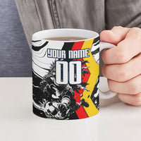 Personalized Germany Football 2026 Eagle Mascot Ceramic Mug German Flag Heritage - Soccer Ball Burst