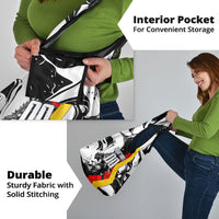Personalized Germany Football 2026 Eagle Mascot Grocery Bag German Flag Heritage - Soccer Ball Burst