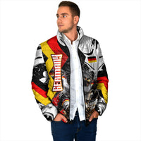 Personalized Germany Football 2026 Eagle Mascot Padded Jacket German Flag Heritage - Soccer Ball Burst