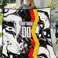Personalized Germany Football 2026 Eagle Mascot Quilt German Flag Heritage - Soccer Ball Burst