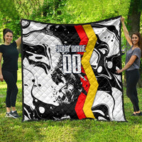 Personalized Germany Football 2026 Eagle Mascot Quilt German Flag Heritage - Soccer Ball Burst