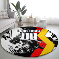 Personalized Germany Football 2026 Eagle Mascot Round Carpet German Flag Heritage - Soccer Ball Burst