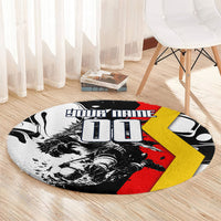 Personalized Germany Football 2026 Eagle Mascot Round Carpet German Flag Heritage - Soccer Ball Burst