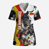 Personalized Germany Football 2026 Eagle Mascot Scrub Top German Flag Heritage - Soccer Ball Burst