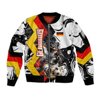 Personalized Germany Football 2026 Eagle Mascot Sleeve Zip Bomber Jacket German Flag Heritage - Soccer Ball Burst