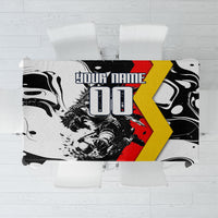 Personalized Germany Football 2026 Eagle Mascot Tablecloth German Flag Heritage - Soccer Ball Burst