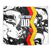 Personalized Germany Football 2026 Eagle Mascot Tapestry German Flag Heritage - Soccer Ball Burst