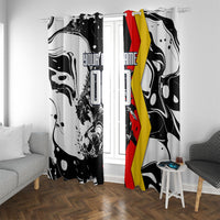 Personalized Germany Football 2026 Eagle Mascot Window Curtain German Flag Heritage - Soccer Ball Burst