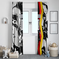 Personalized Germany Football 2026 Eagle Mascot Window Curtain German Flag Heritage - Soccer Ball Burst