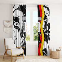 Personalized Germany Football 2026 Eagle Mascot Window Curtain German Flag Heritage - Soccer Ball Burst