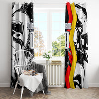 Personalized Germany Football 2026 Eagle Mascot Window Curtain German Flag Heritage - Soccer Ball Burst