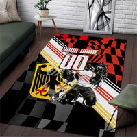 Personalized Germany Football Area Rug Deutschland Power Eagle Mascot - Championship Spirit
