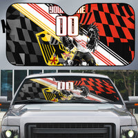 Personalized Germany Football Auto Sun Shade Deutschland Power Eagle Mascot - Championship Spirit
