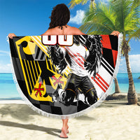 Personalized Germany Football Beach Blanket Deutschland Power Eagle Mascot - Championship Spirit