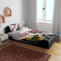 Personalized Germany Football Bedding Set Deutschland Power Eagle Mascot - Championship Spirit
