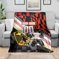 Personalized Germany Football Blanket Deutschland Power Eagle Mascot - Championship Spirit