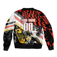 Personalized Germany Football Bomber Jacket Deutschland Power Eagle Mascot - Championship Spirit